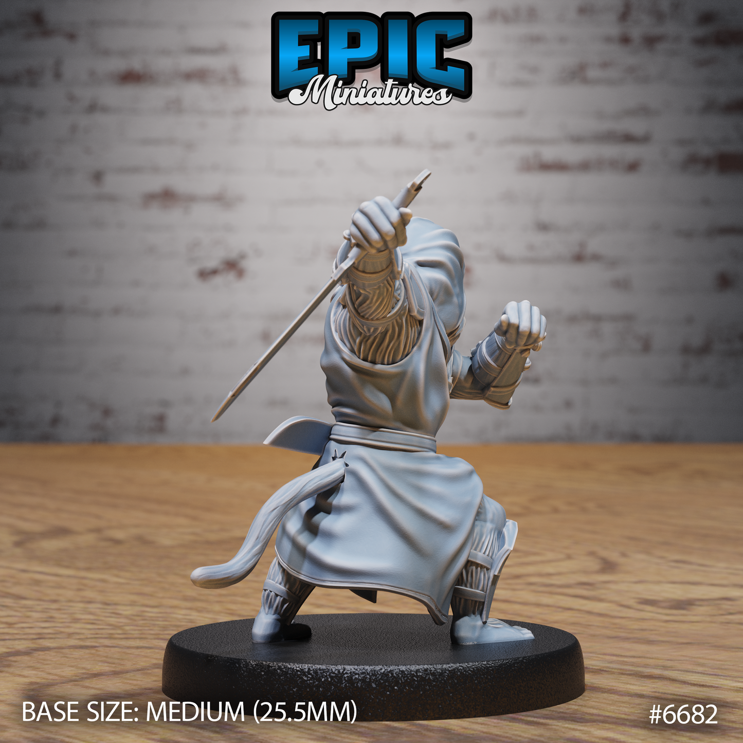 Wukong Folk Monkey Warrior DND Miniature TTRPG Resin Figure 25mm Base