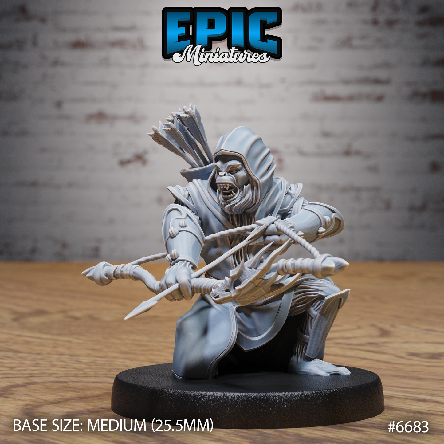 Wukong Folk Monkey Warrior DND Miniature TTRPG Resin Figure 25mm Base