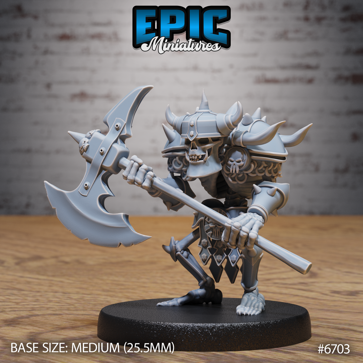 Evil Skeletons DND Miniatures TTRPG Resin Figures 25mm Bases