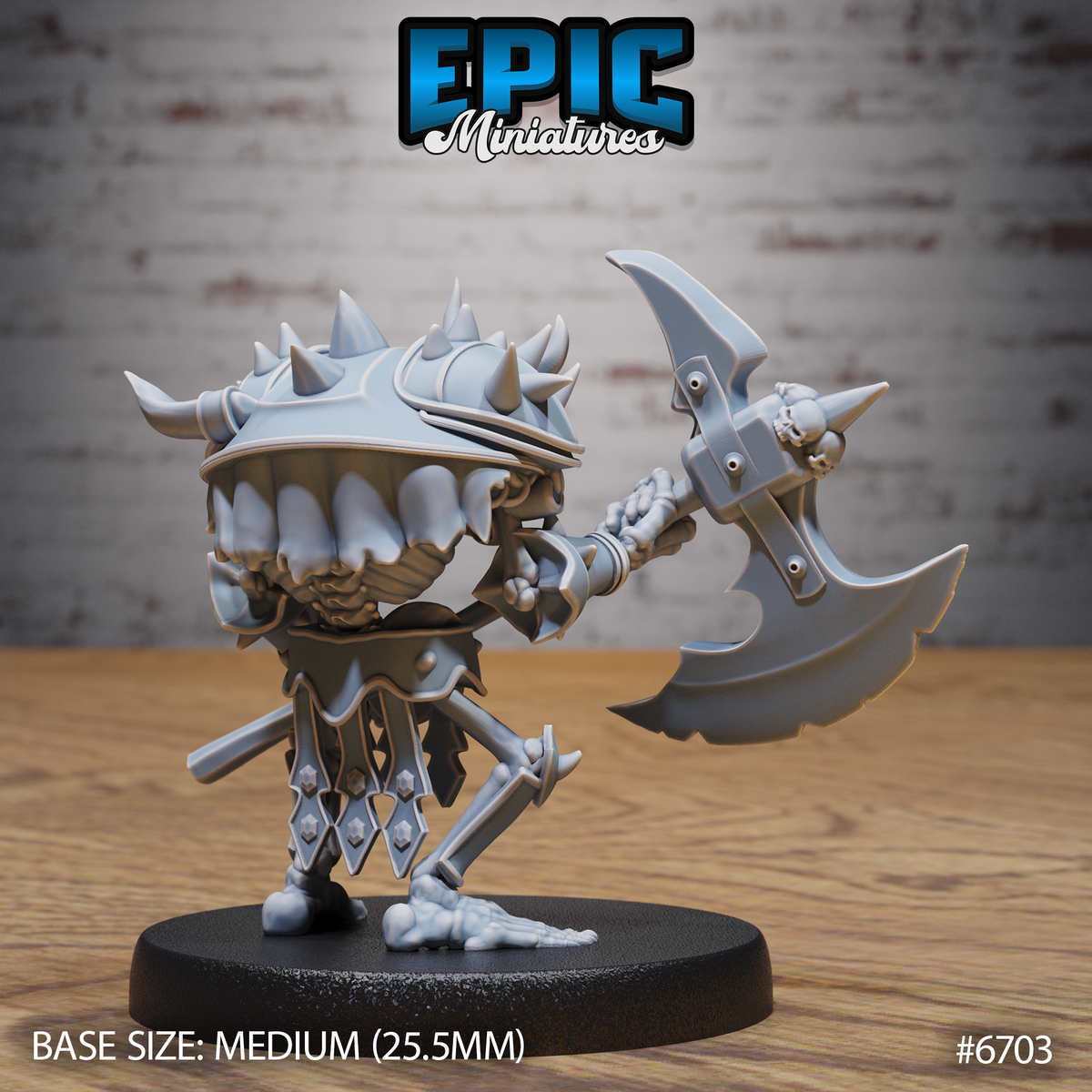 Evil Skeletons DND Miniatures TTRPG Resin Figures 25mm Bases