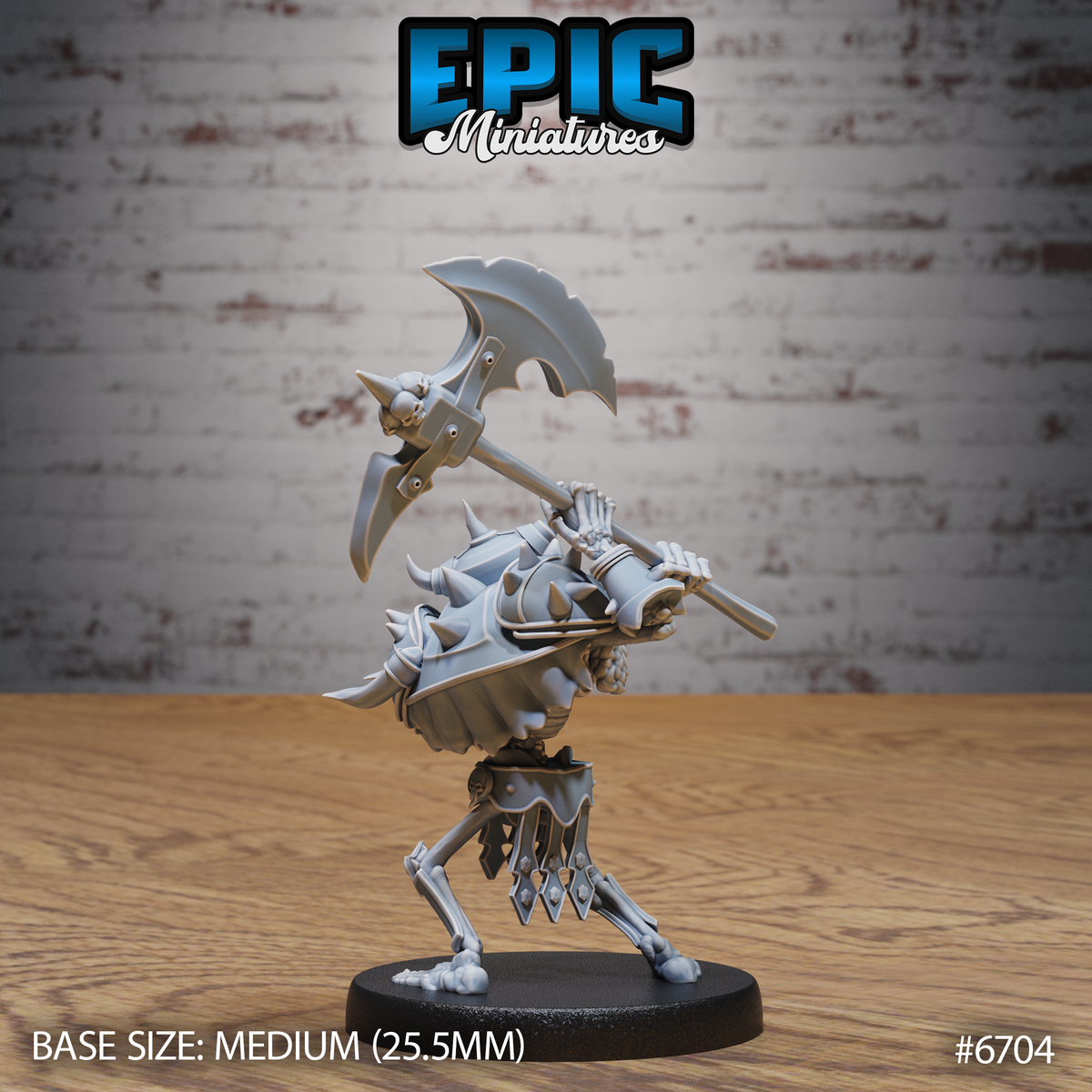 Evil Skeletons DND Miniatures TTRPG Resin Figures 25mm Bases