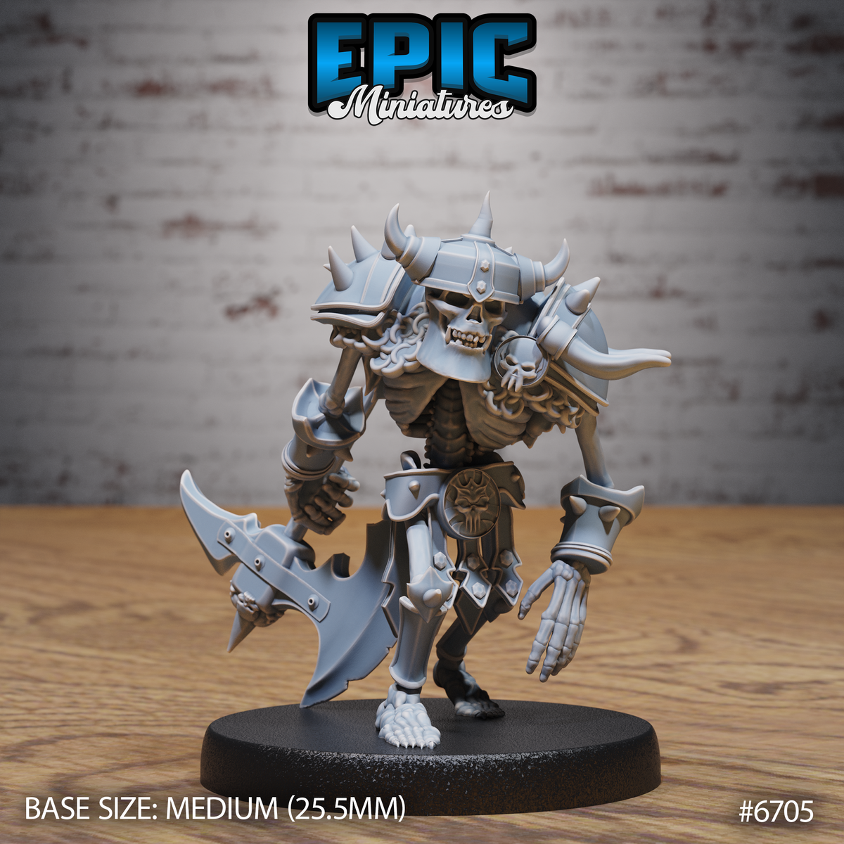 Evil Skeletons DND Miniatures TTRPG Resin Figures 25mm Bases