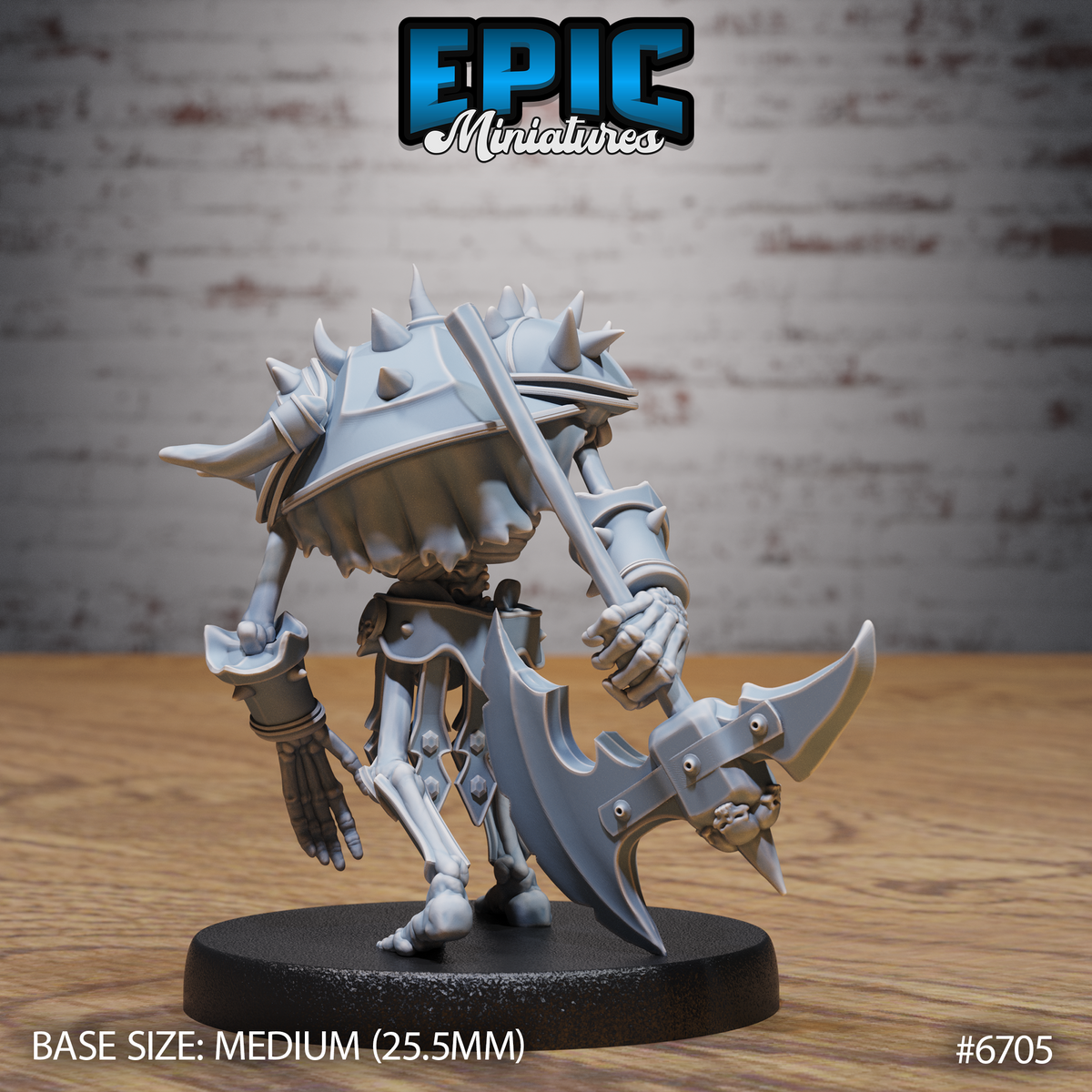 Evil Skeletons DND Miniatures TTRPG Resin Figures 25mm Bases