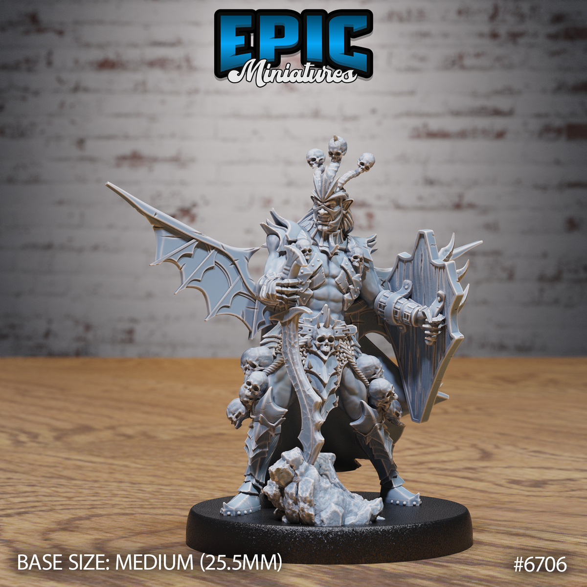Necro Orc DND Miniature TTRPG Resin Figure 25mm Base