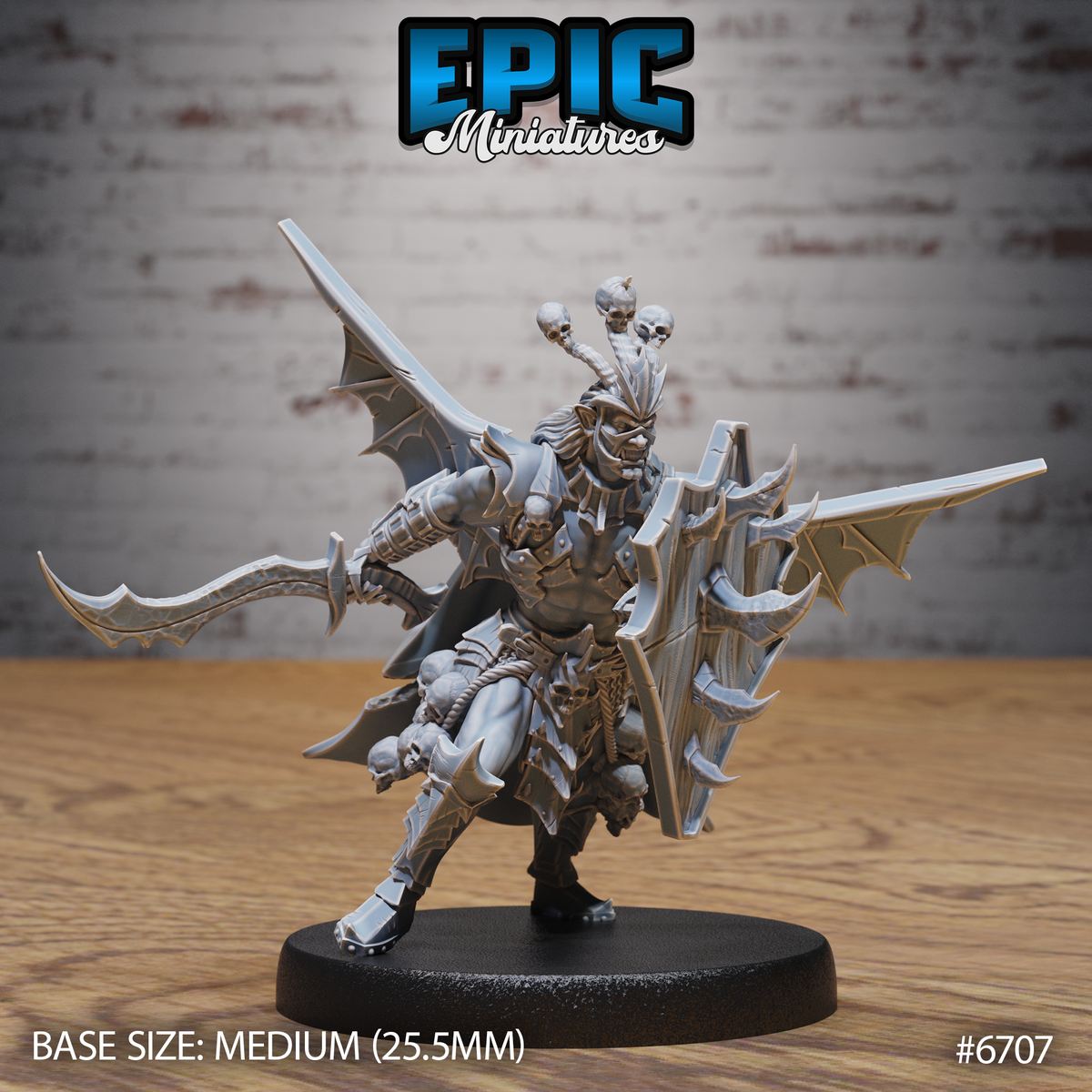 Necro Orc DND Miniature TTRPG Resin Figure 25mm Base