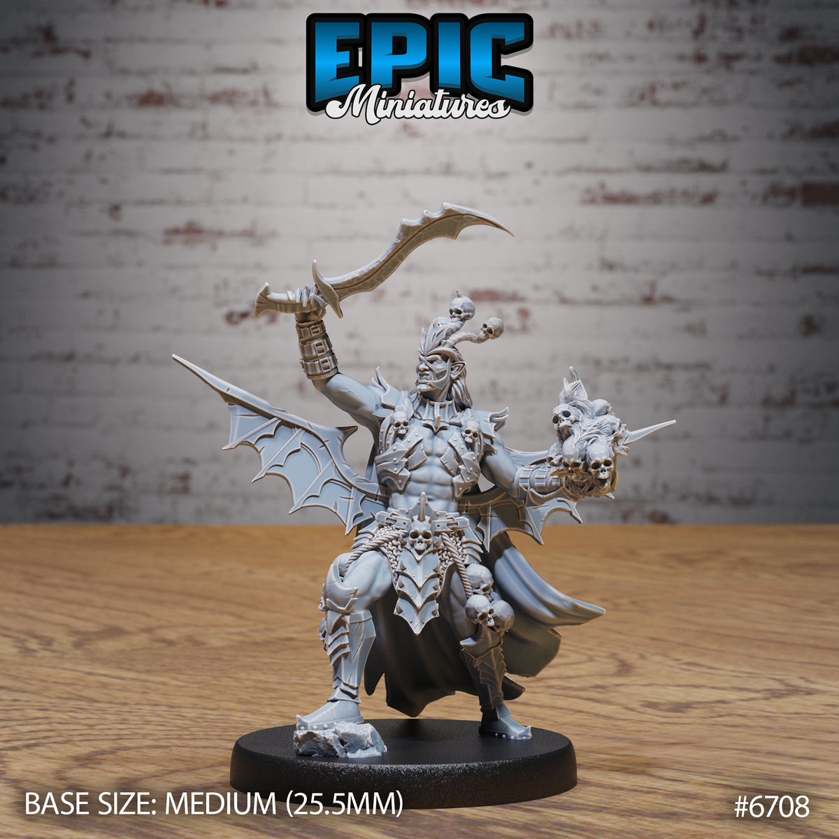 Necro Orc DND Miniature TTRPG Resin Figure 25mm Base