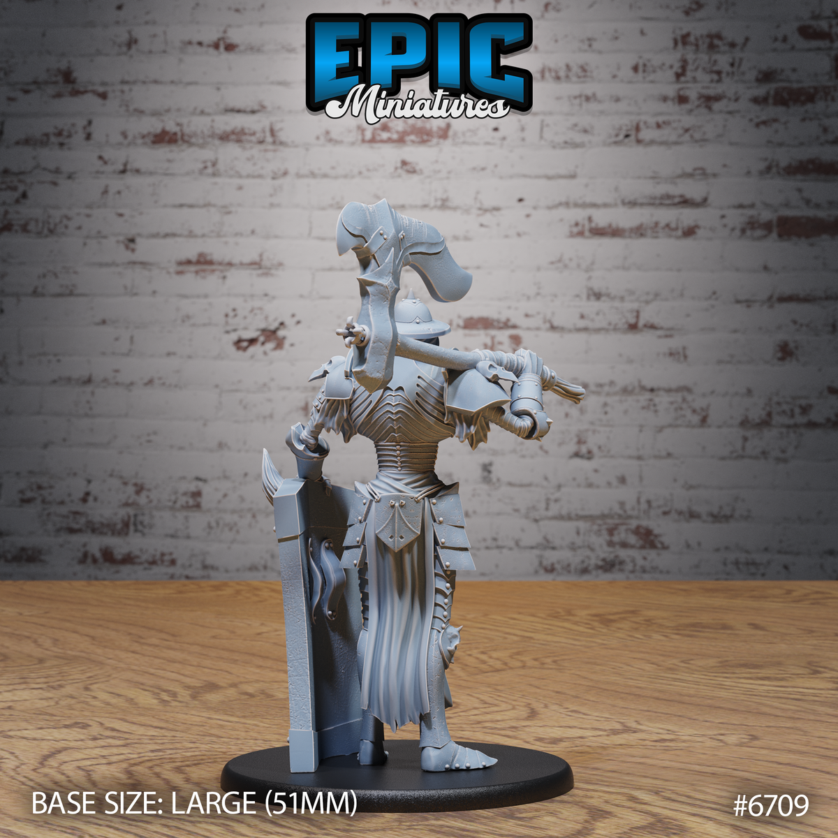 Giant Skeleton DND TTRPG Resin Model 51mm Base