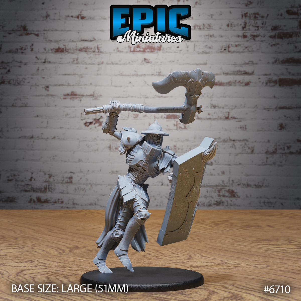Giant Skeleton DND TTRPG Resin Model 51mm Base