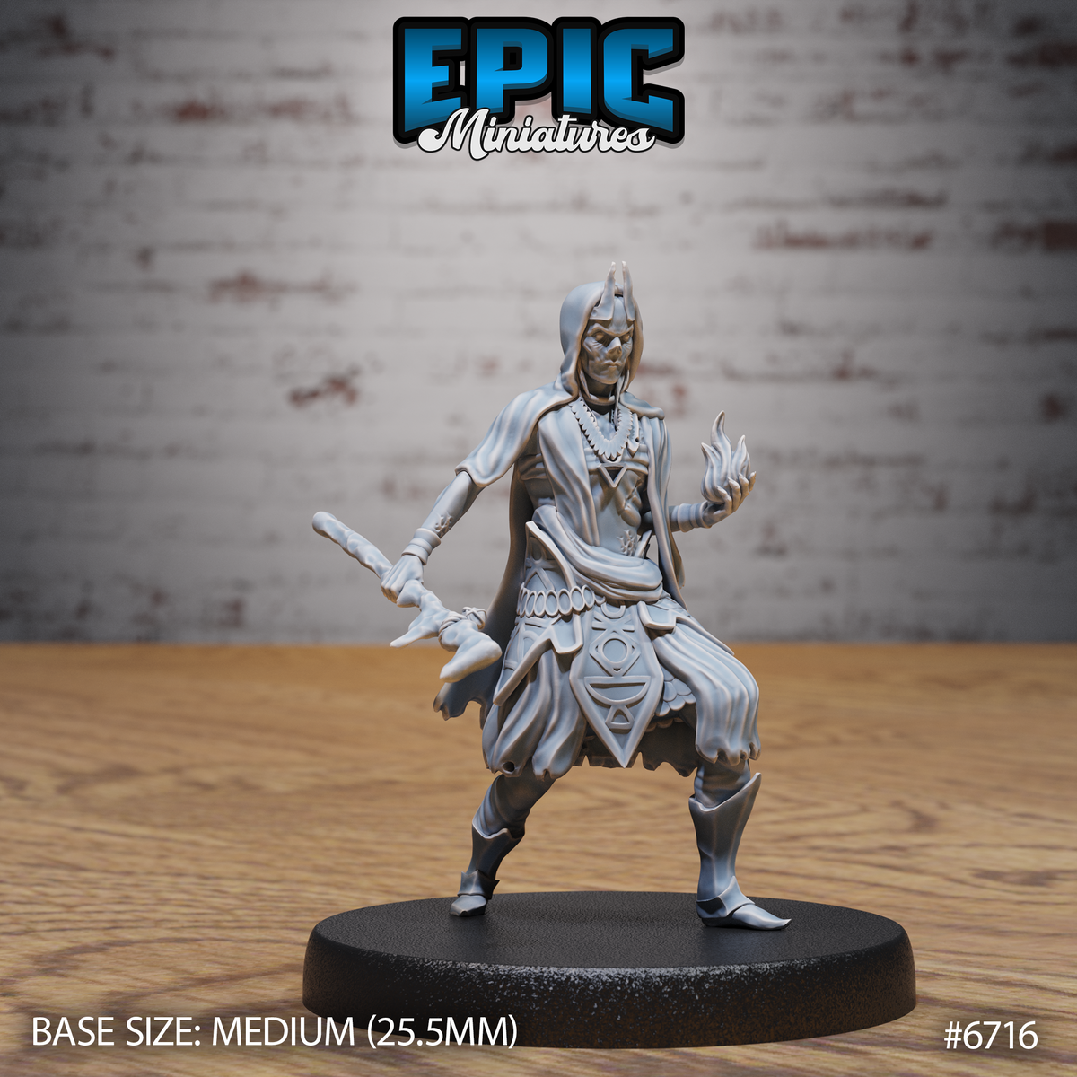 Novice Lich DND Miniature TTRPG Resin Figure 25mm Base