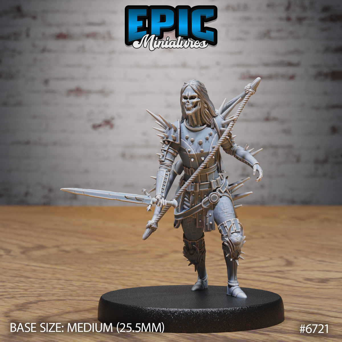 Wight Warrior DND Miniature TTRPG Resin Figure 25mm Base