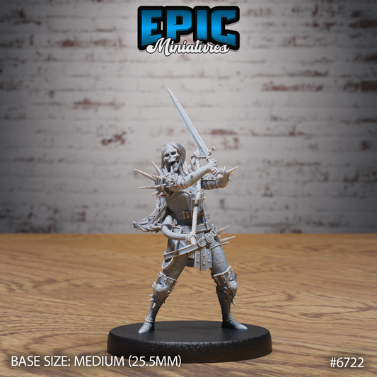 Wight Warrior DND Miniature TTRPG Resin Figure 25mm Base