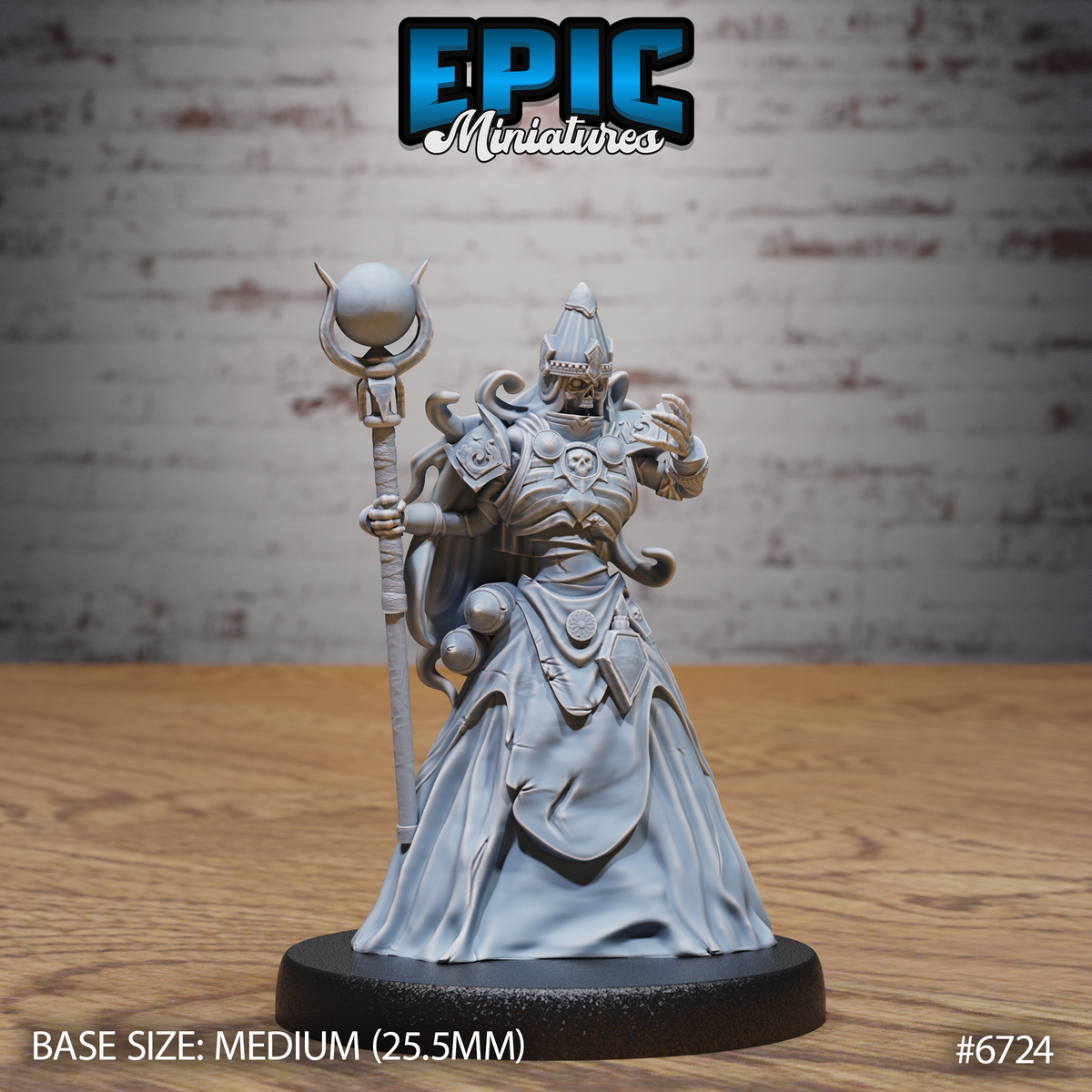 Experienced Lich DND Miniature TTRPG Resin Figure 25mm Base