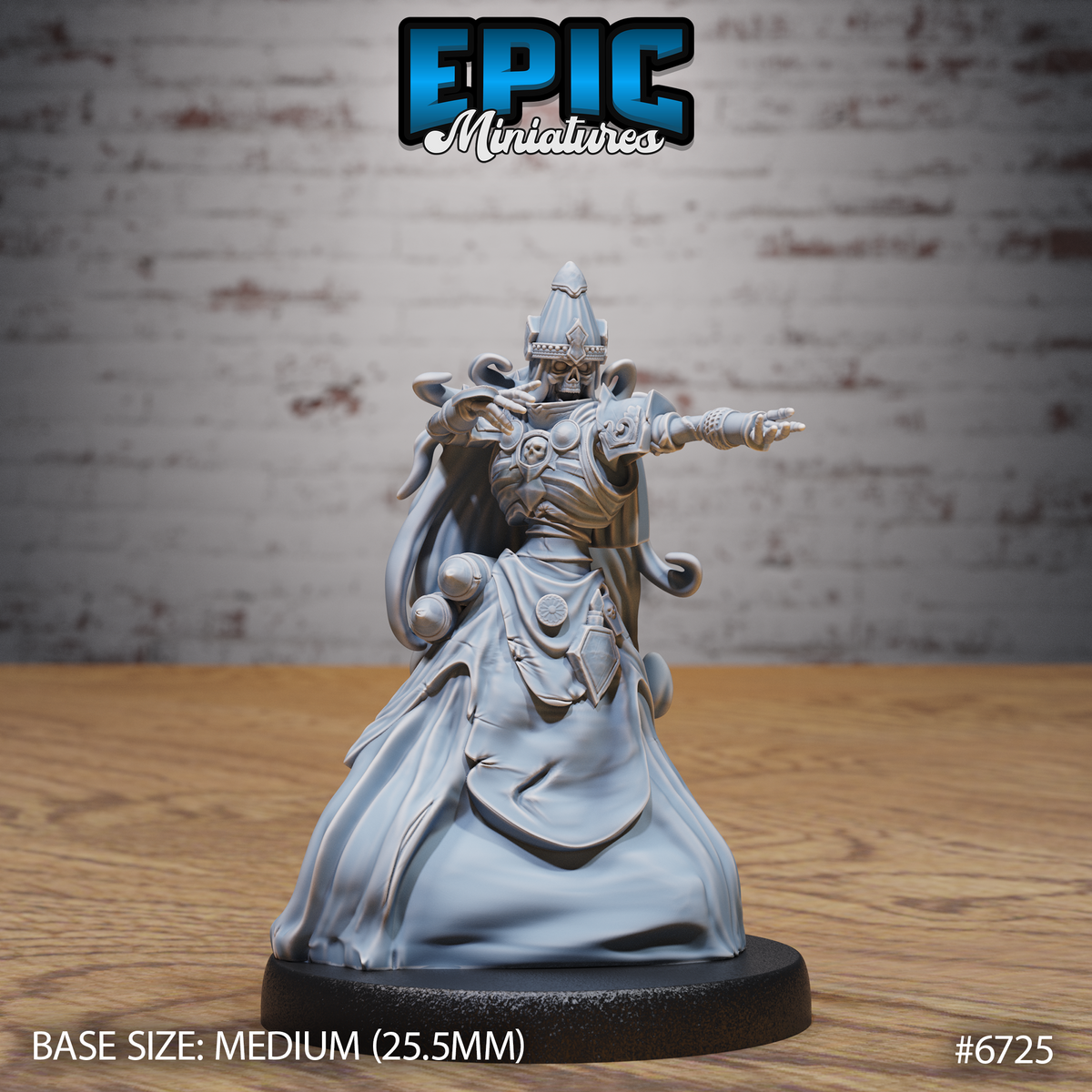 Experienced Lich DND Miniature TTRPG Resin Figure 25mm Base