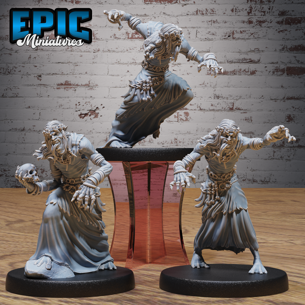 Ghoul Gravecaller DND Miniature TTRPG Resin Figure 25mm Base