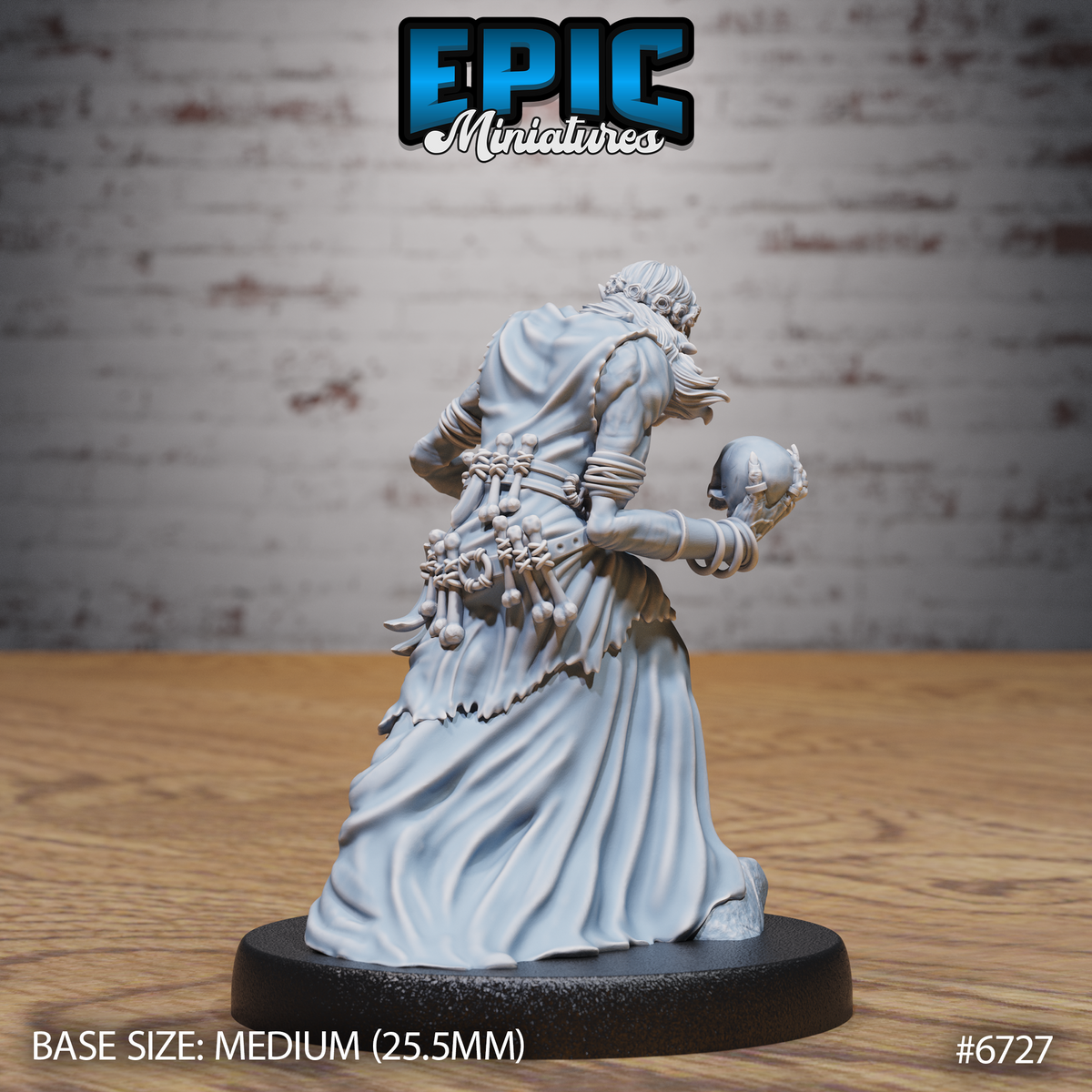 Ghoul Gravecaller DND Miniature TTRPG Resin Figure 25mm Base