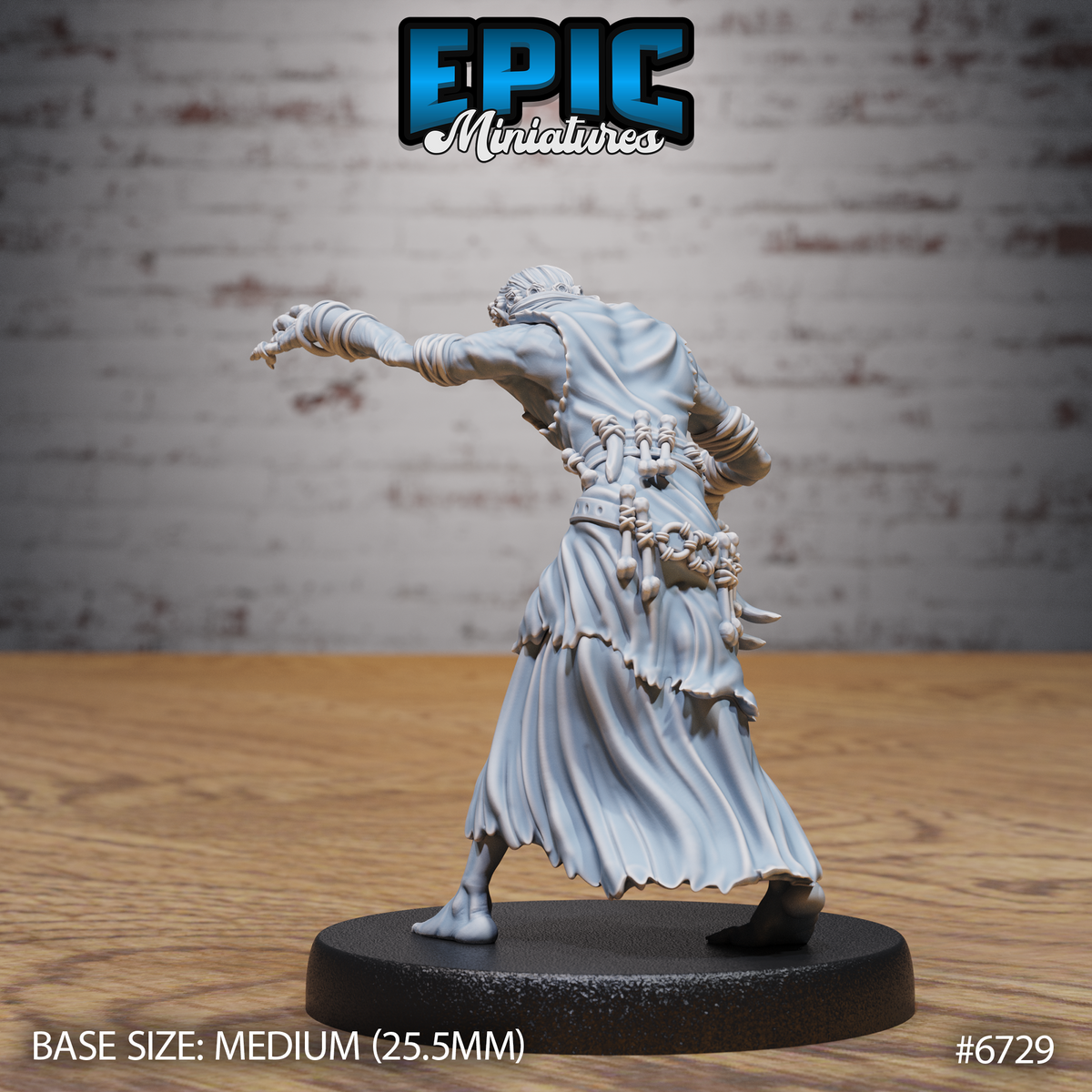 Ghoul Gravecaller DND Miniature TTRPG Resin Figure 25mm Base