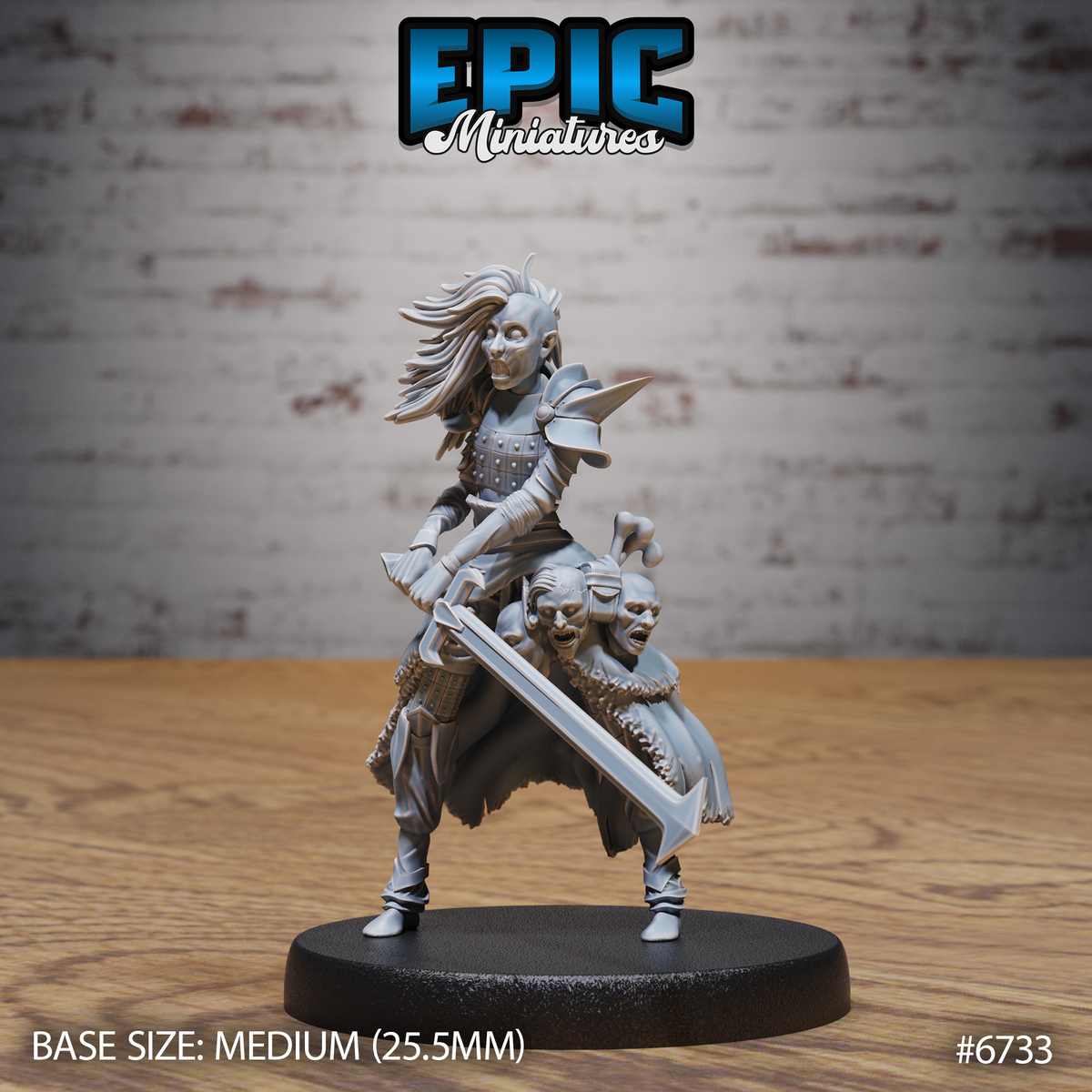 Revenant Headhunter DND Miniature TTRPG Resin Figure 25mm Base