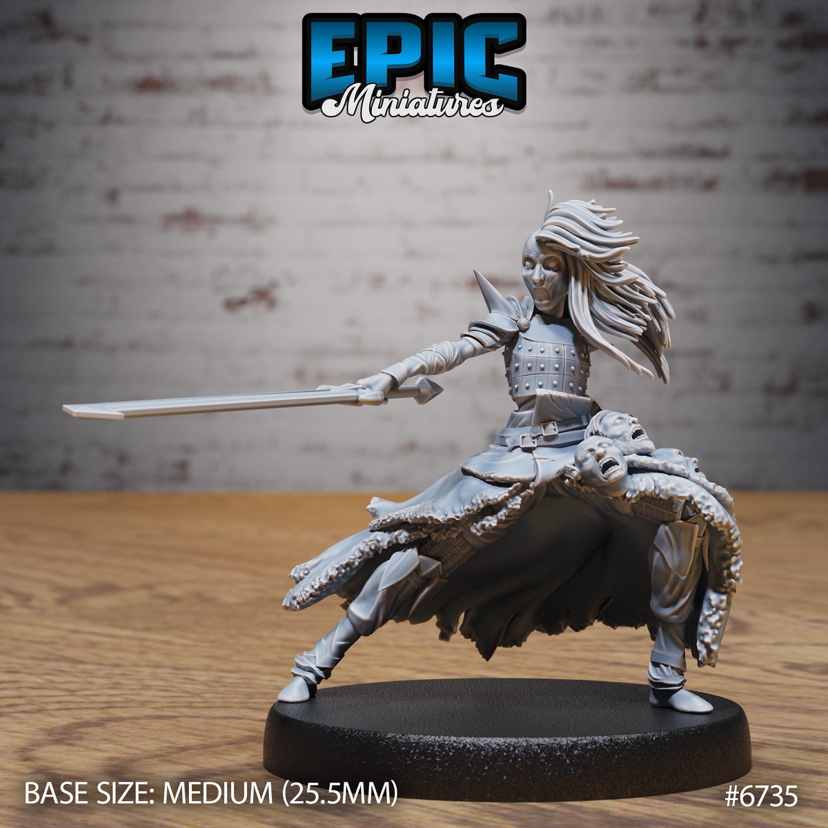 Revenant Headhunter DND Miniature TTRPG Resin Figure 25mm Base