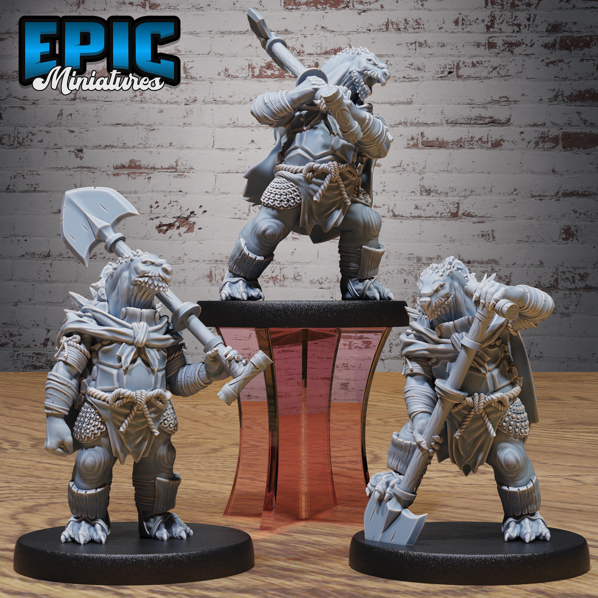 Turtlefolk DND Miniature TTRPG Resin Figure 25mm Base