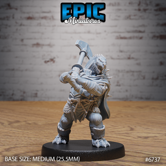 Turtlefolk DND Miniature TTRPG Resin Figure 25mm Base