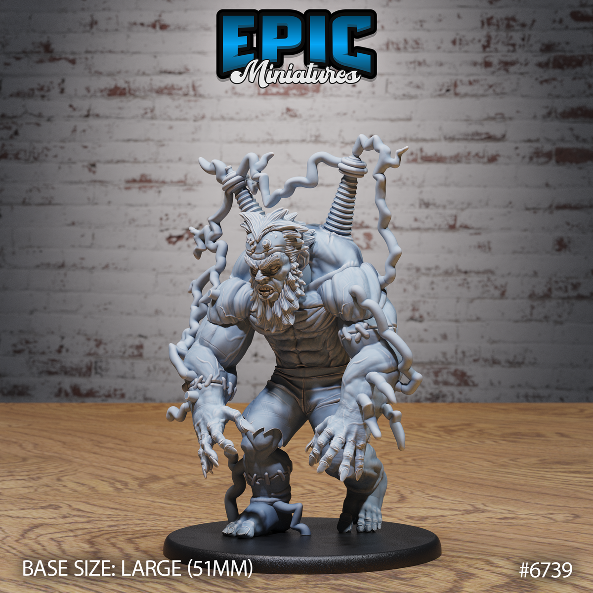 Electric Frankenstein DND TTRPG Resin Model 51mm Base