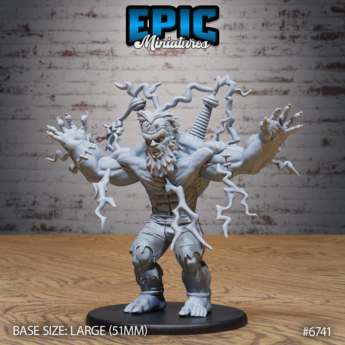 Electric Frankenstein DND TTRPG Resin Model 51mm Base