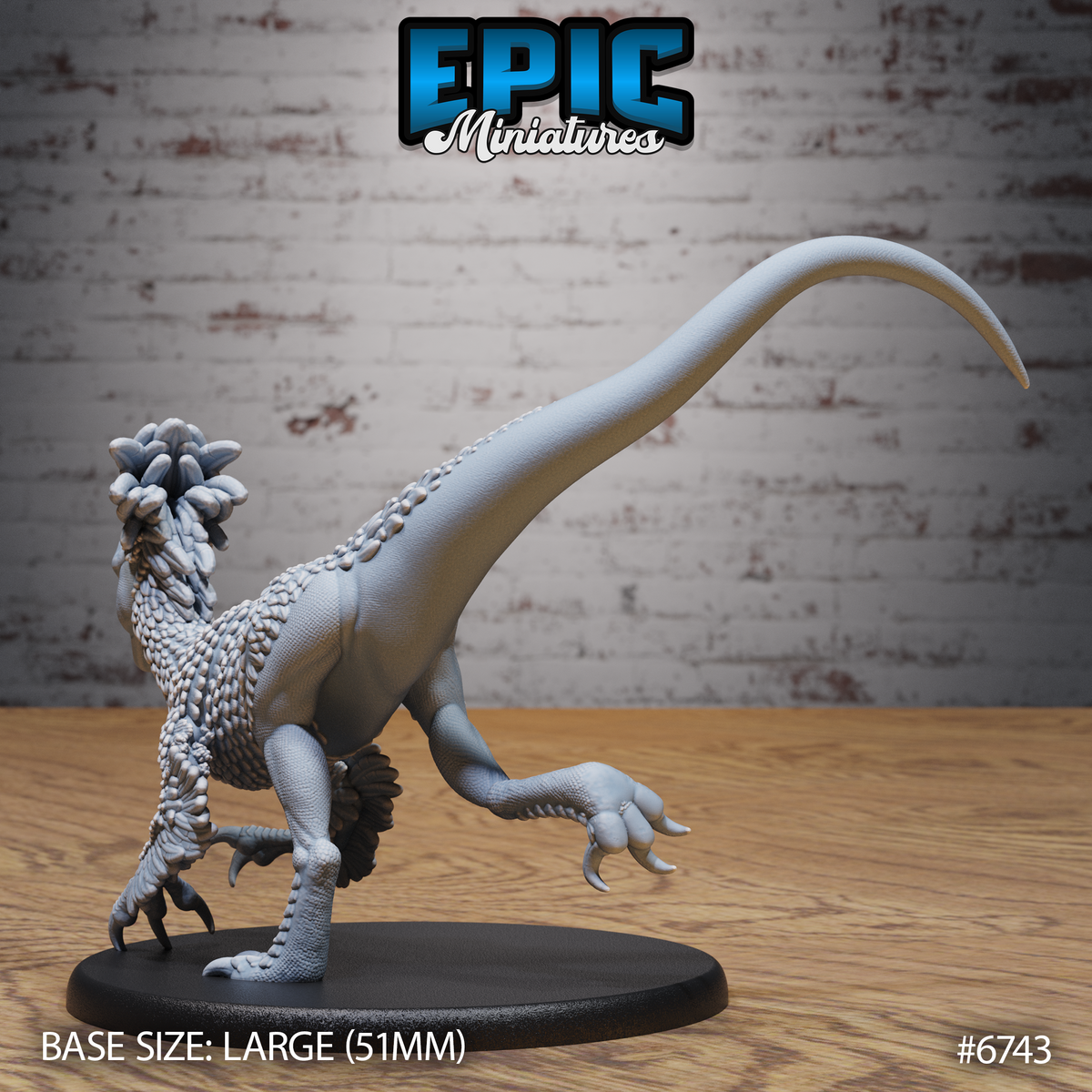 Large Raptor DND TTRPG Resin Model 51mm Base