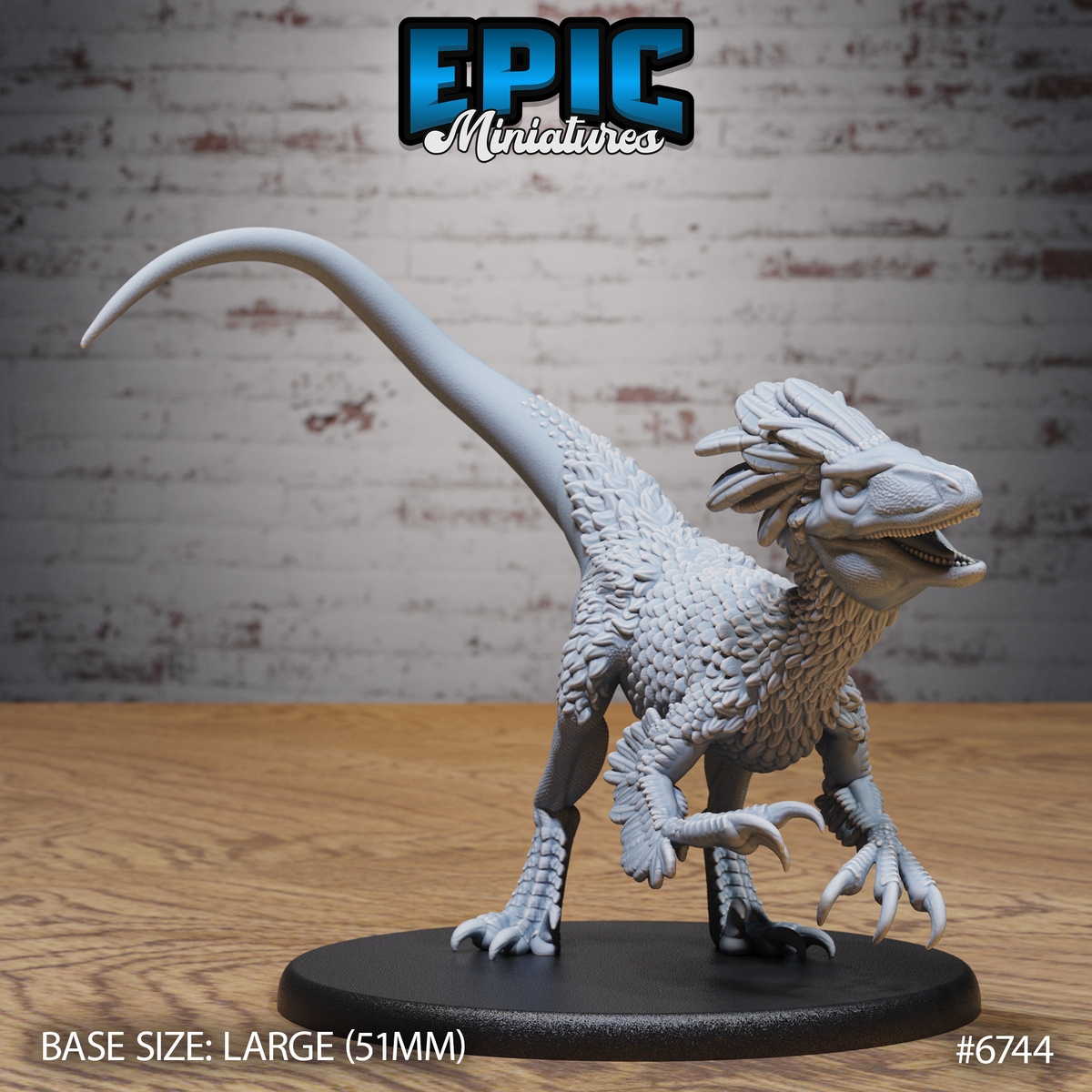 Large Raptor DND TTRPG Resin Model 51mm Base