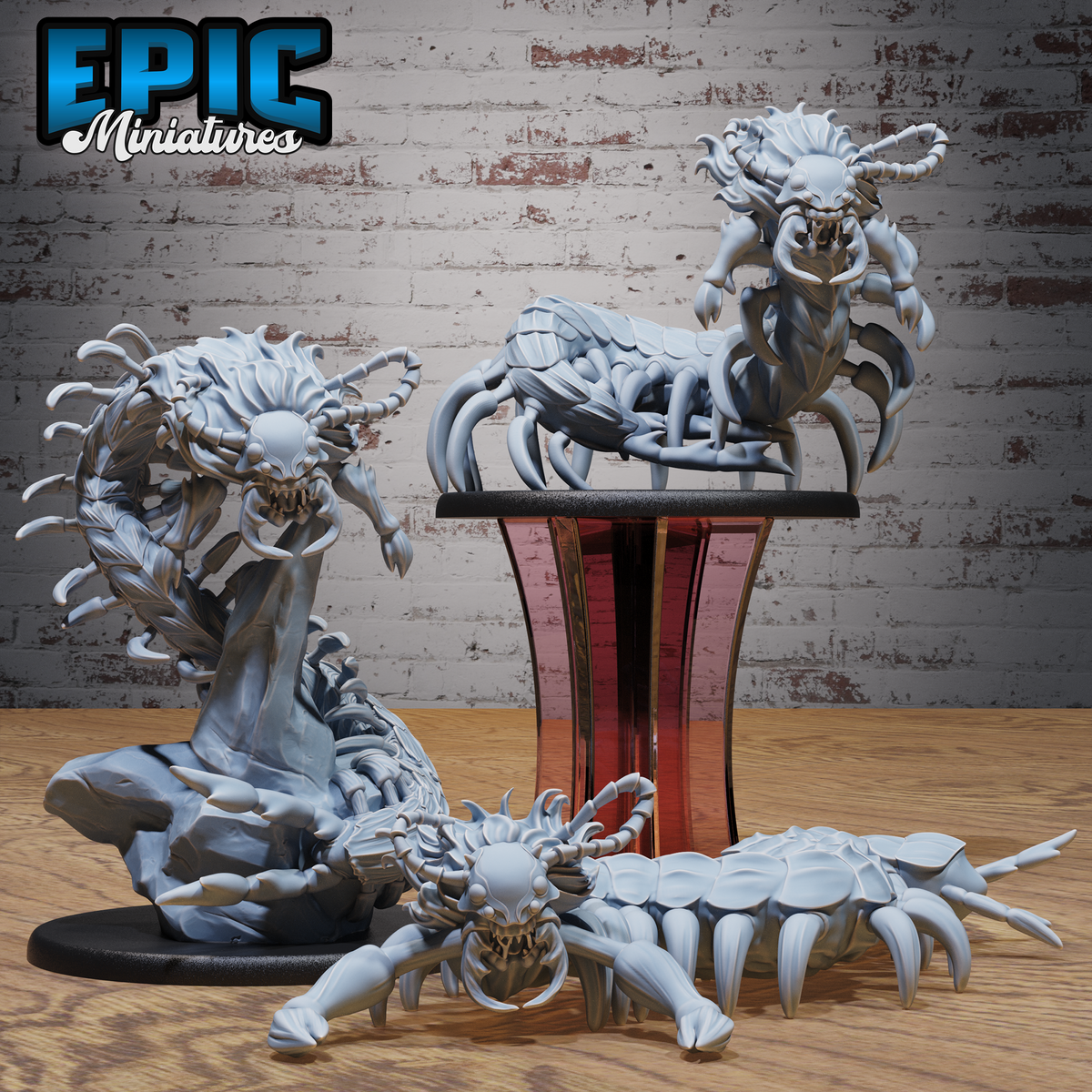 Primal Centipede DND TTRPG Resin Model 51mm Base