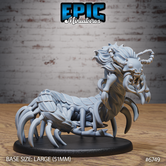 Primal Centipede DND TTRPG Resin Model 51mm Base
