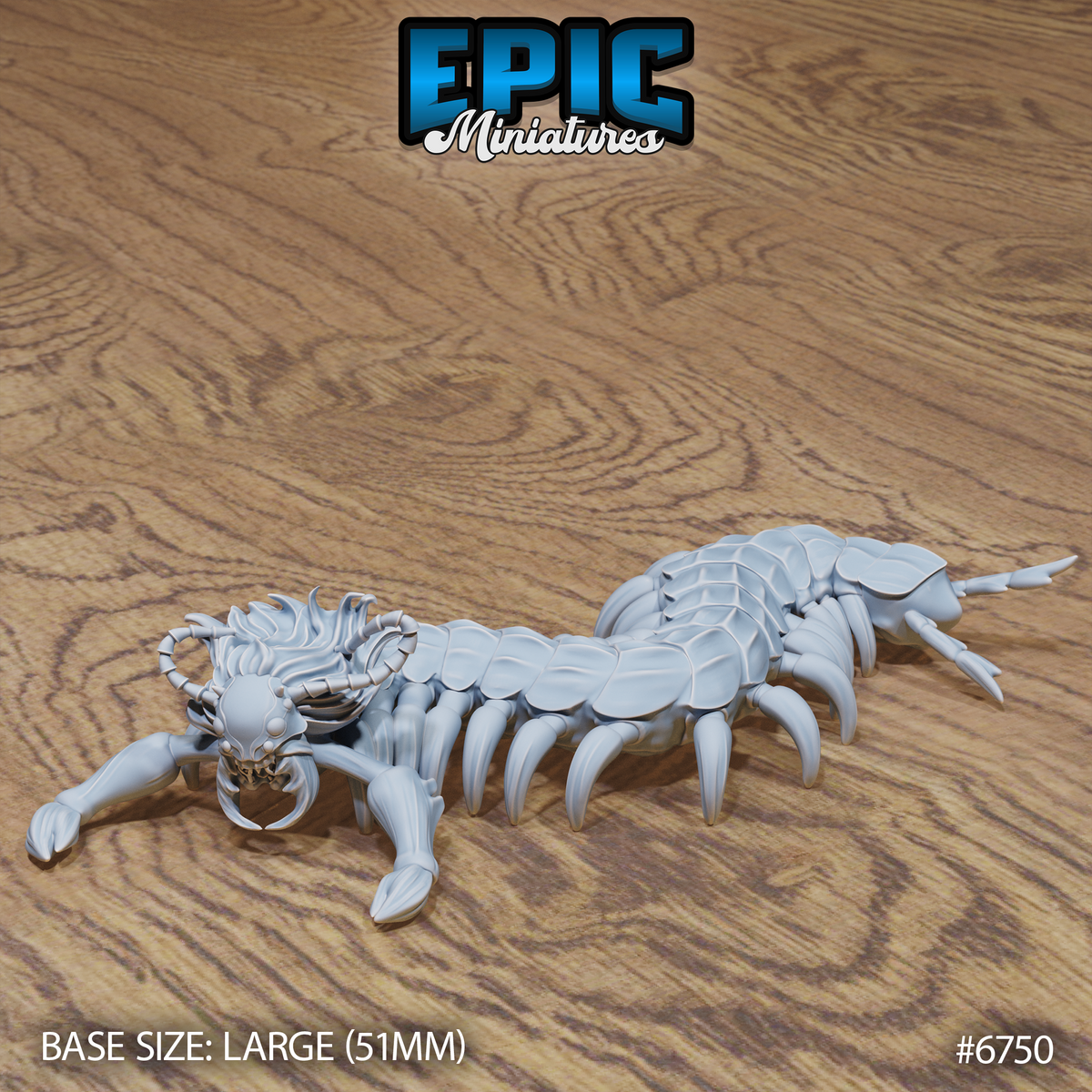 Primal Centipede DND TTRPG Resin Model 51mm Base