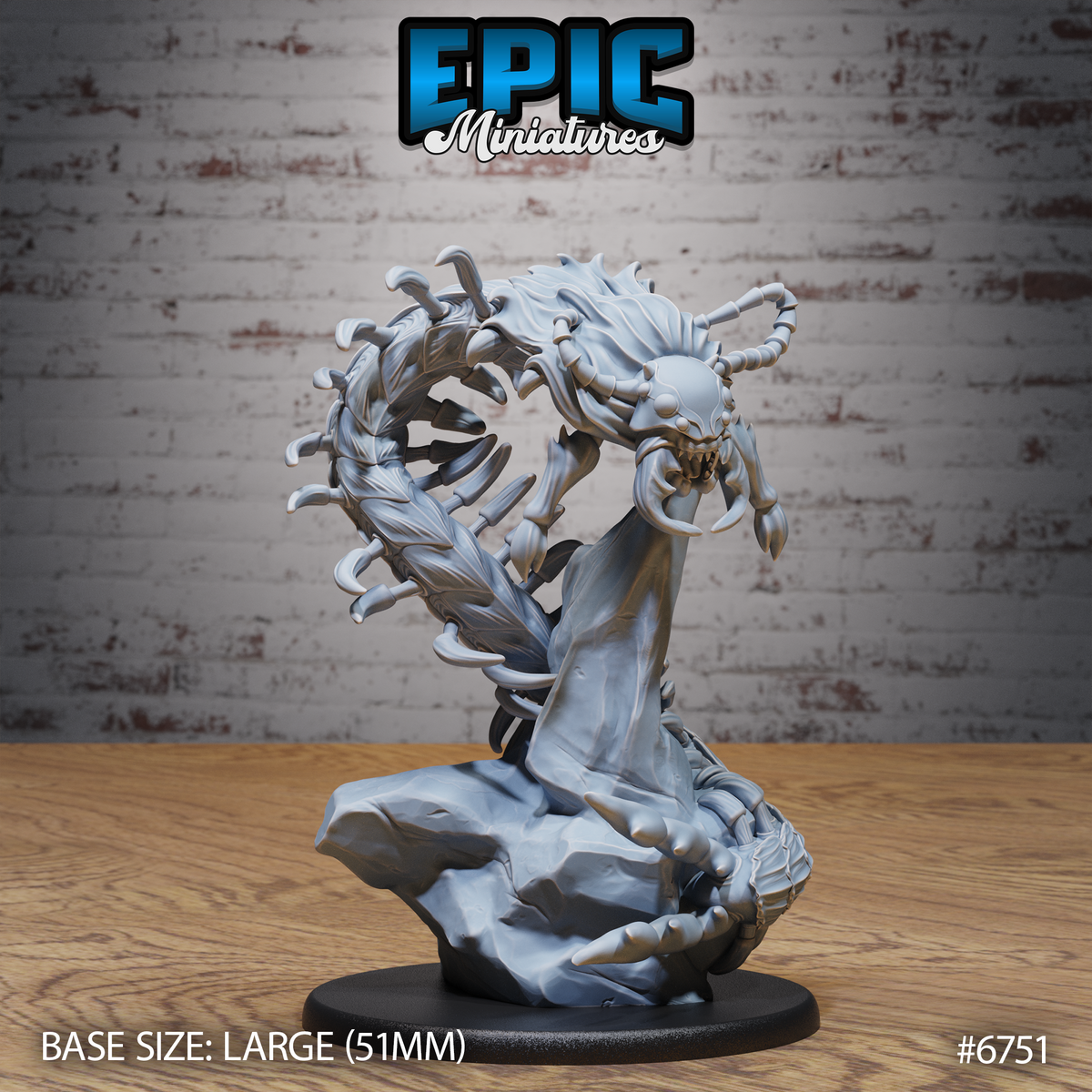 Primal Centipede DND TTRPG Resin Model 51mm Base
