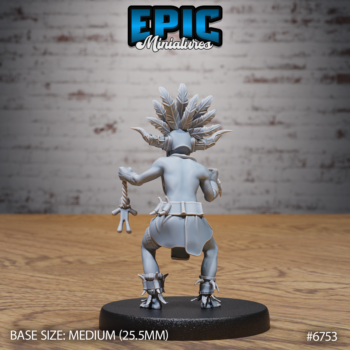 Amazoness Fighter DND Miniature TTRPG Resin Figure 25mm Base