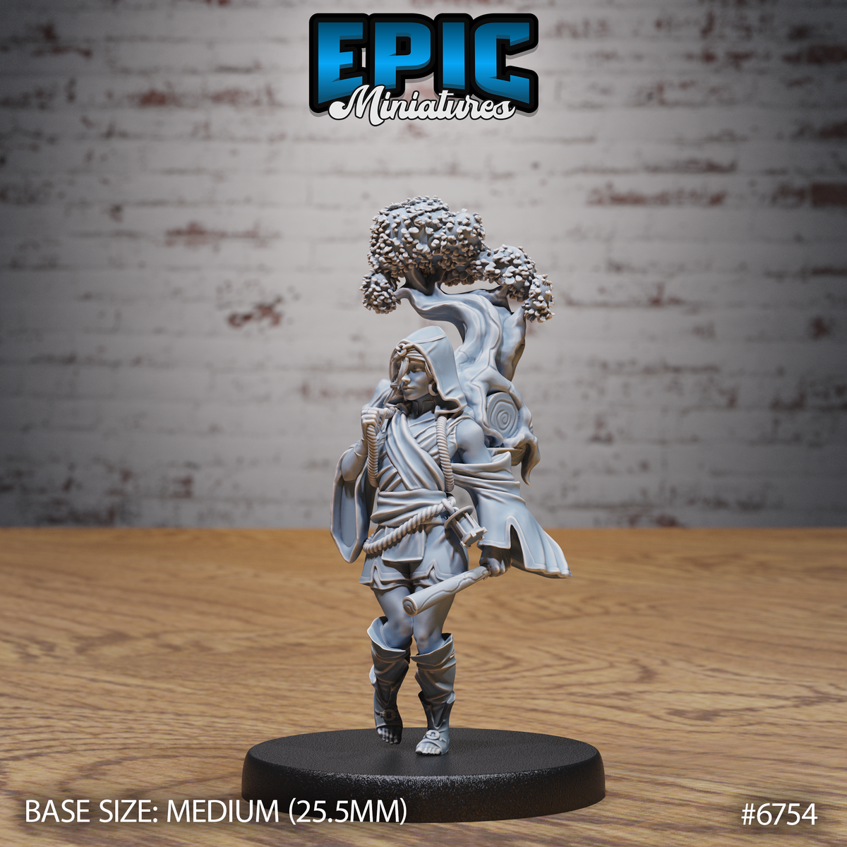 Amazoness Fighter DND Miniature TTRPG Resin Figure 25mm Base