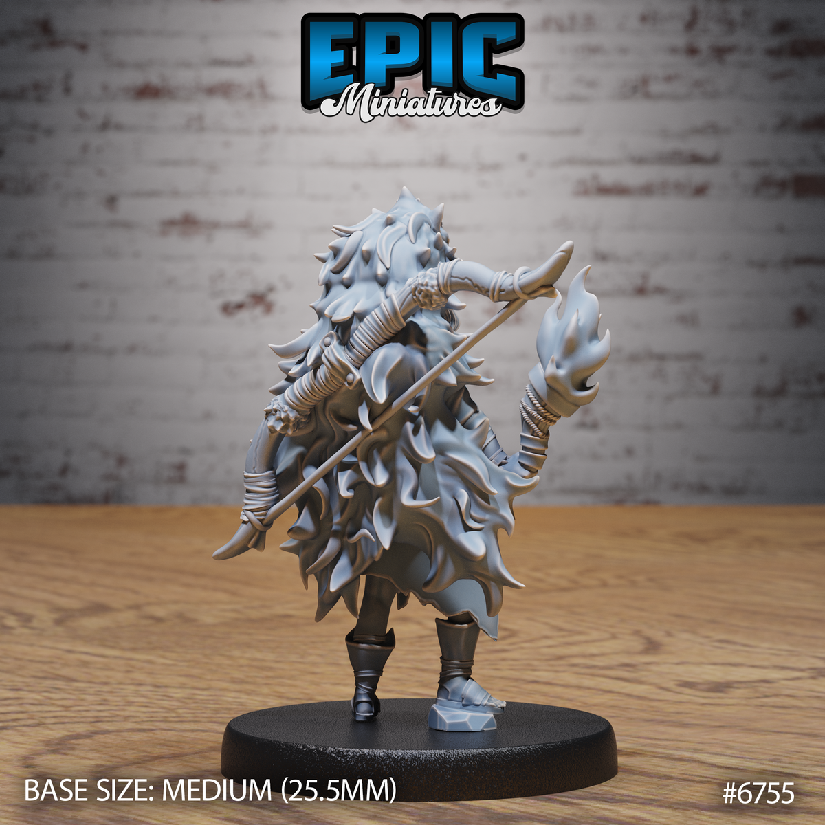 Amazoness Fighter DND Miniature TTRPG Resin Figure 25mm Base
