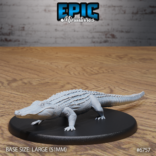 Alligator DND TTRPG Resin Model 51mm Base