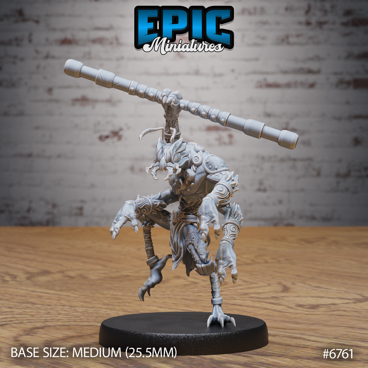 Insectoid Monk DND Miniature TTRPG Resin Figure 25mm Base