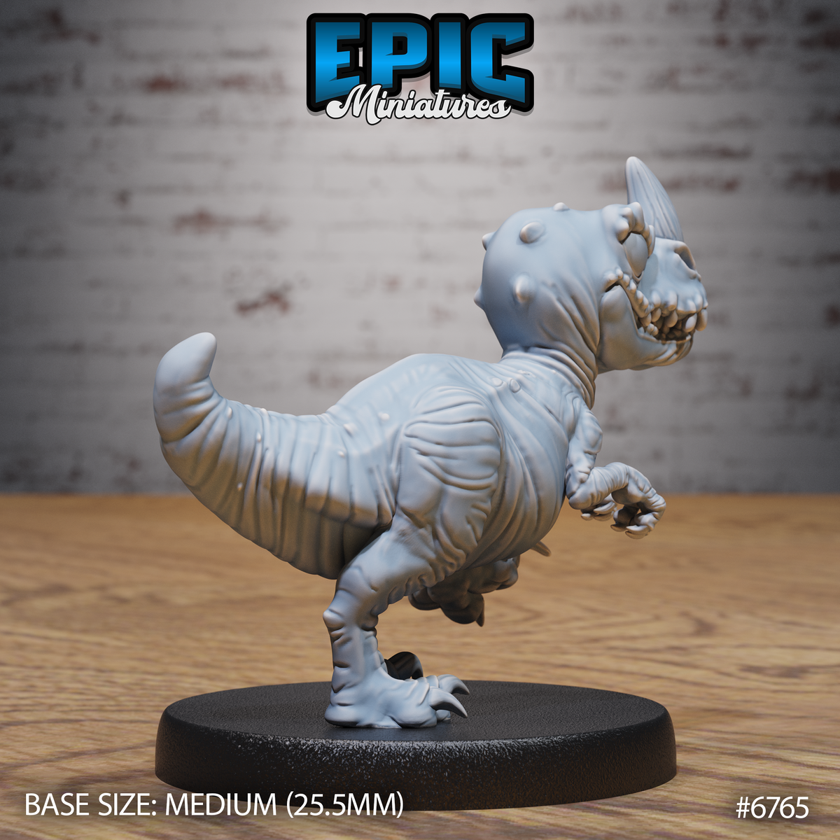 Dinosaur Hatchling DND Miniature TTRPG Resin Figure 25mm Base