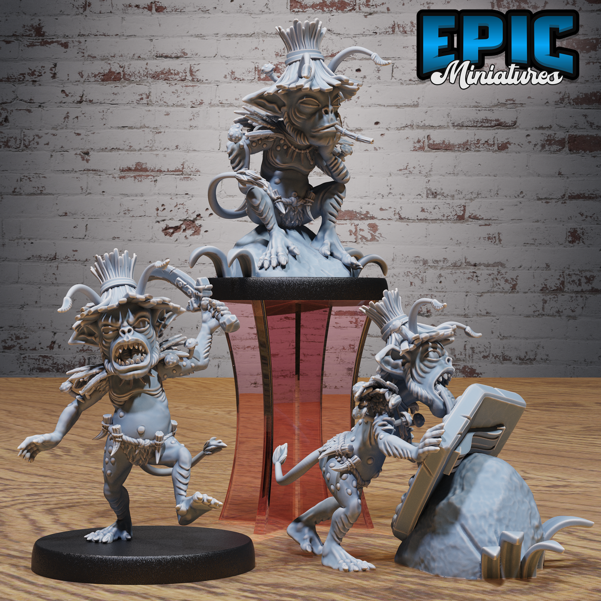 Jungle Goblin DND Miniature TTRPG Resin Figure 25mm Base