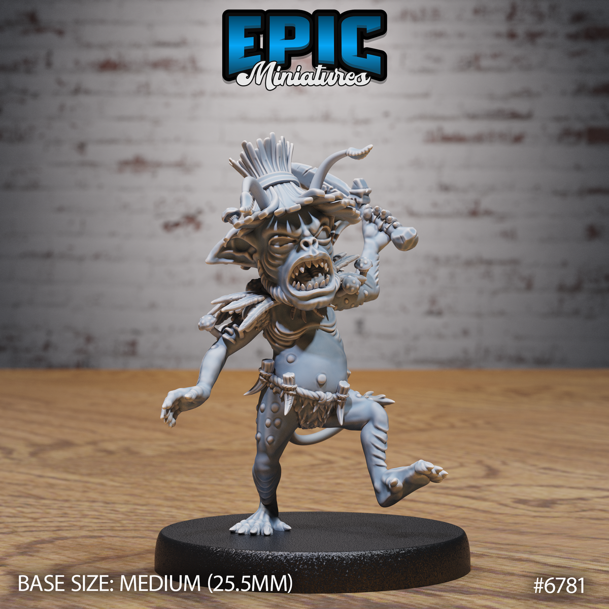 Jungle Goblin DND Miniature TTRPG Resin Figure 25mm Base