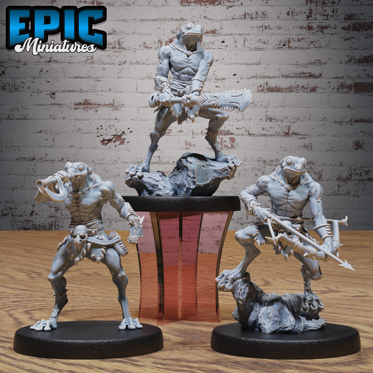 Frogfolk DND Miniature TTRPG Resin Figure 25mm Base