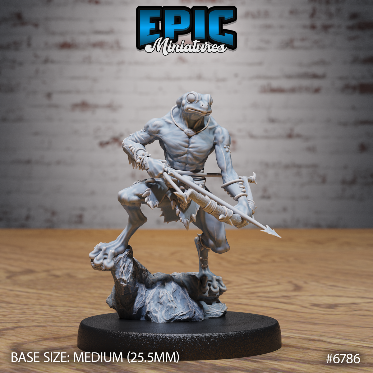 Frogfolk DND Miniature TTRPG Resin Figure 25mm Base
