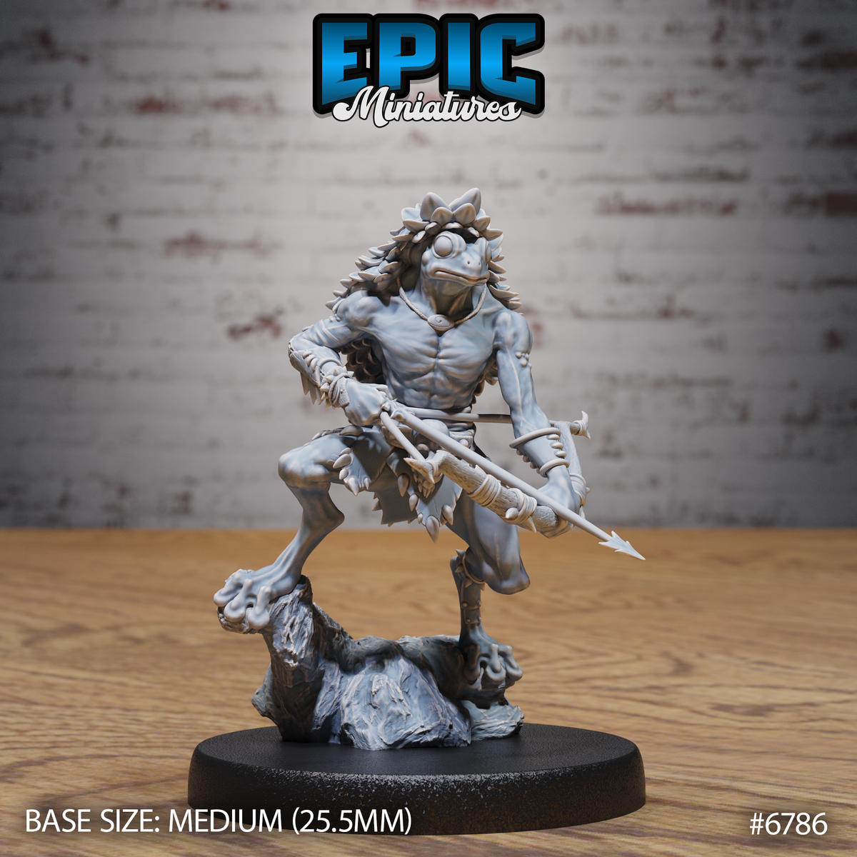 Frogfolk DND Miniature TTRPG Resin Figure 25mm Base