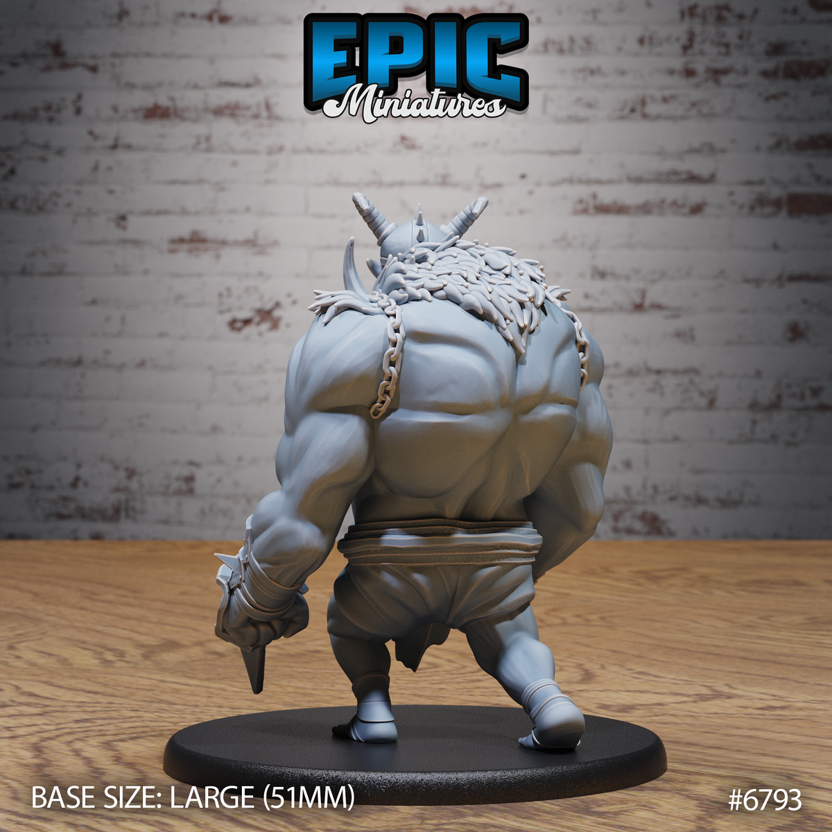 Chaos Troll DND TTRPG Resin Model 51mm Base