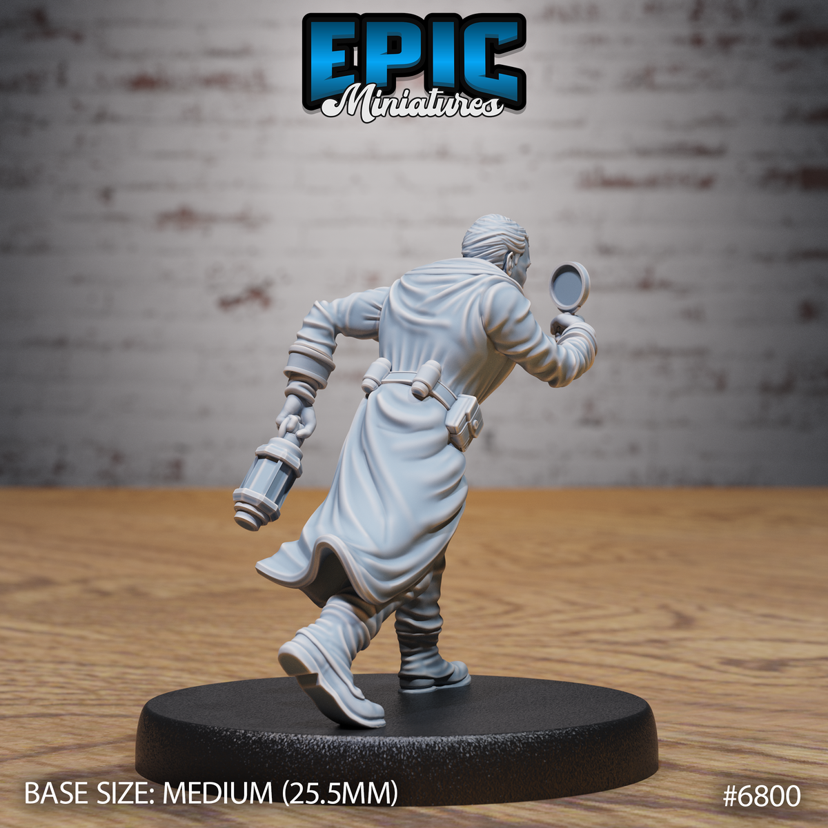 Mystery Detective DND Miniature TTRPG Resin Figure 25mm Base
