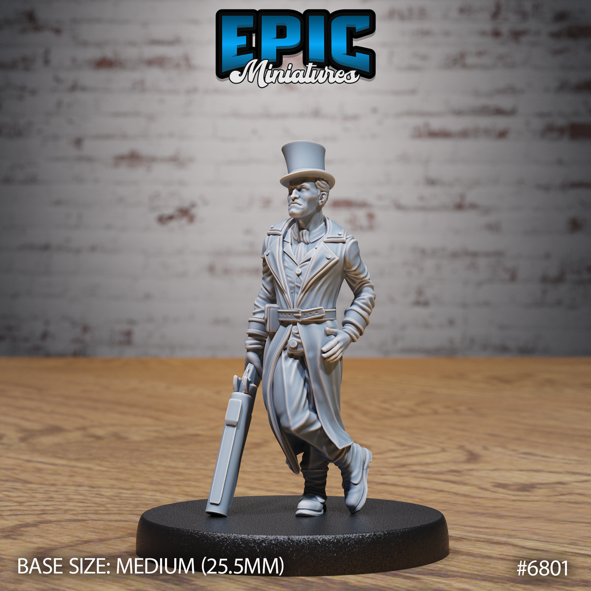 Mystery Detective DND Miniature TTRPG Resin Figure 25mm Base