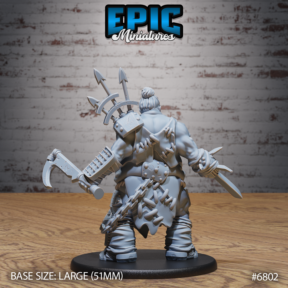 Cannibal Mutant DND TTRPG Resin Model 51mm Base
