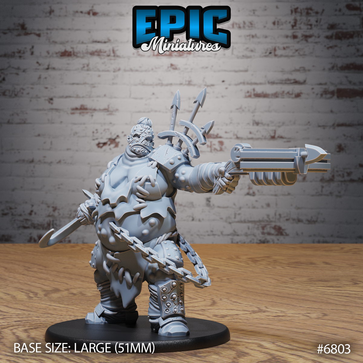 Cannibal Mutant DND TTRPG Resin Model 51mm Base