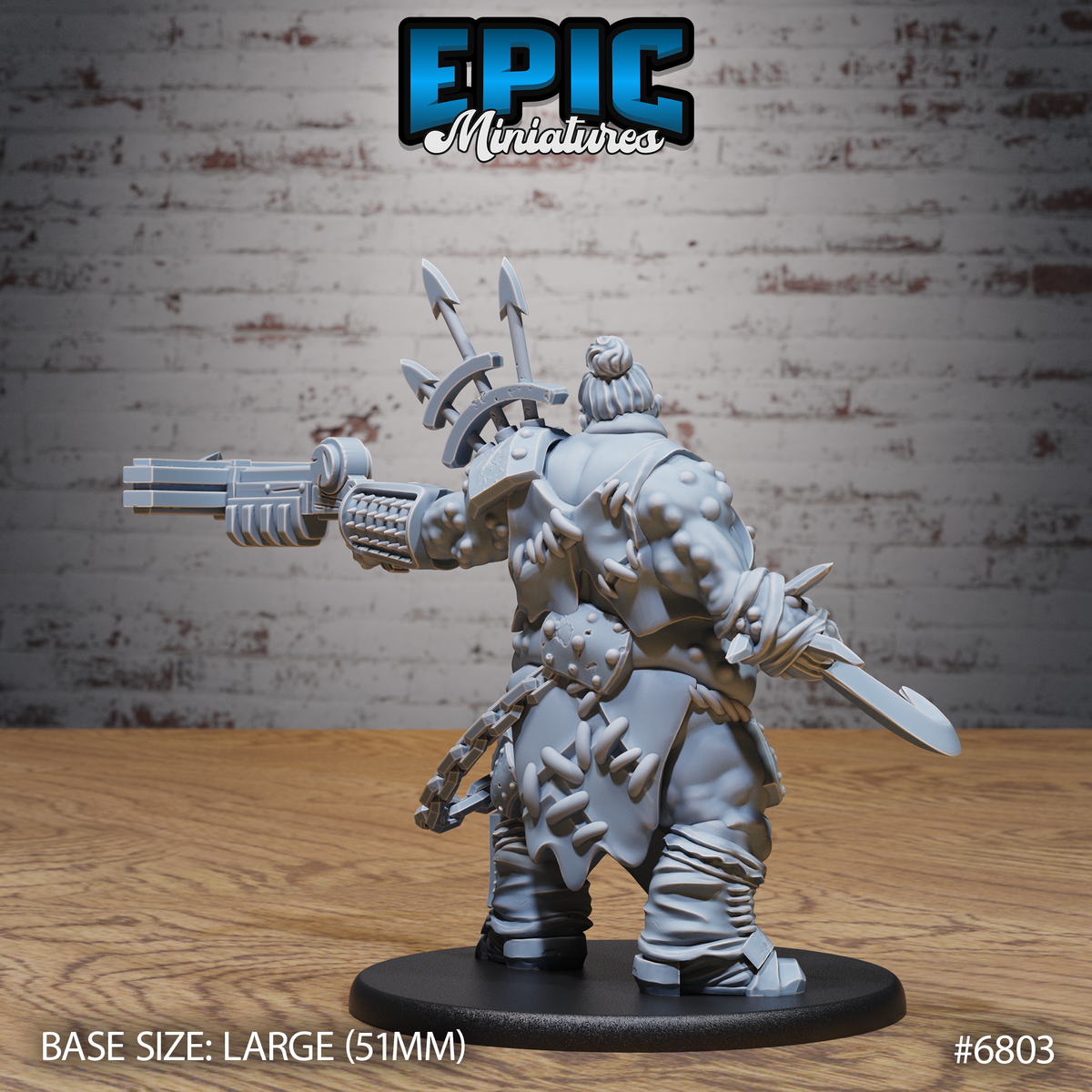 Cannibal Mutant DND TTRPG Resin Model 51mm Base
