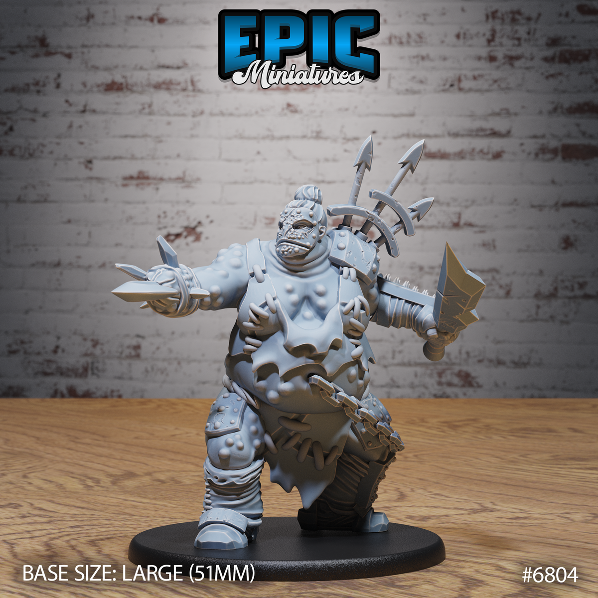 Cannibal Mutant DND TTRPG Resin Model 51mm Base